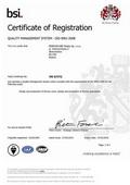 Сертификат соответствия стандарту ISO 9001:2008 завода Ferroxcube в г. Скерневице, Польша