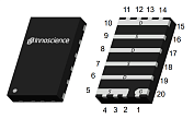 Транзистор полевой (GaN) INN100FQ025A 80 А 100 В 2,2 мОм (FCQFN 3X5)